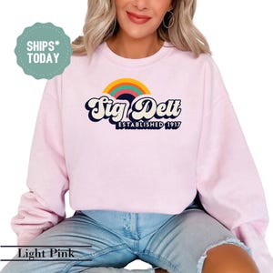 Sigma Delta Tau Rainbow Flash Sorority Sweatshirt - Sig Delt Apparel - Sorority Merch - Sigma Delta Tau Crewneck Sweatshirt - Greek Gifts