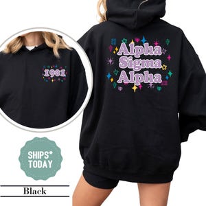 Alpha Sigma Alpha Glam Greek Sorority Sweatshirt - Sorority Merch - Big Little Sorority Gift - Sorority Apparel - Trendy Crewneck Sweatshirt