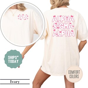 Alpha Sigma Alpha Heart Notes Sorority T-Shirt - ASA Merch - Sorority Apparel - Greek Gifts - Big Little Shirts - Sorority Letters