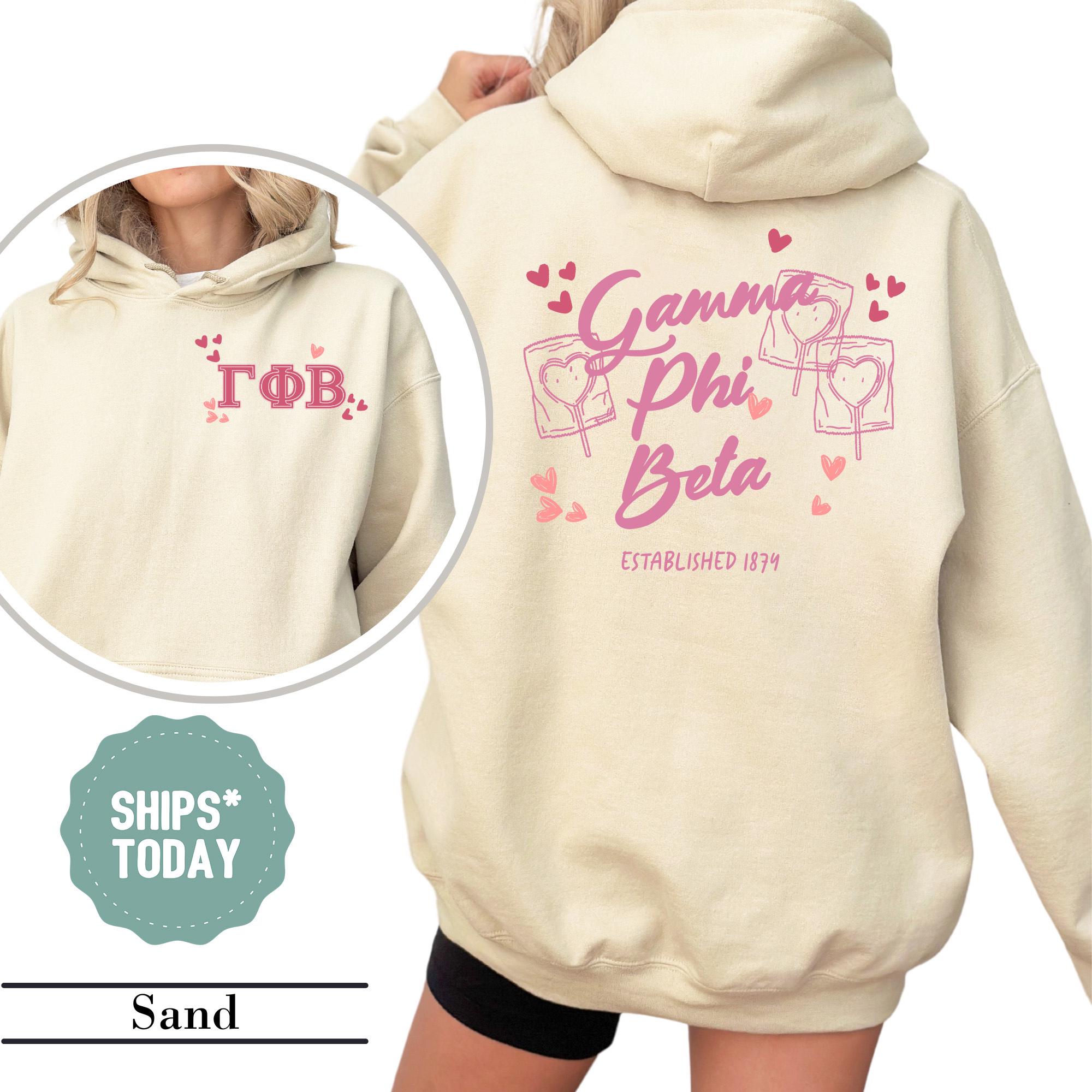 Sweet Beta Gamma Phi Beta Sweet Candy Sorority Sweatshirt - Gamma Phi Sorority ...