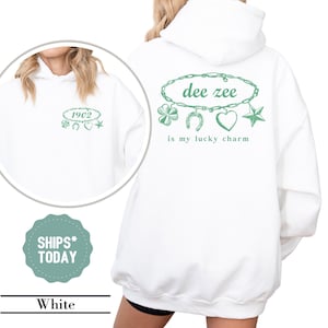 Delta Zeta Fancy Charm Sorority Sweatshirt - Dee Zee Crewneck Sweatshirt - Sorority Letters - Trendy Sorority Hoodie - Sorority Gifts