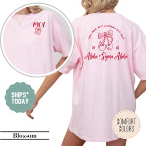 Alpha Sigma Alpha Cherry Peak Sorority T-Shirt - ASA Merch - Big Little - Custom Greek T Shirt - College Shirt - Sorority Recruitment