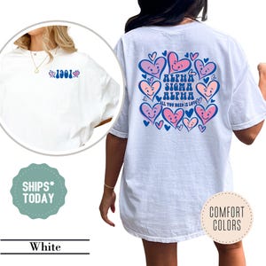 Alpha Sigma Alpha Spark Pink Sorority T-Shirt - ASA Merch - Sorority Gifts For Little - Personalized Gift for Her - Custom Sorority Shirt