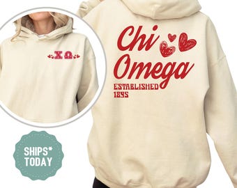 Chi Omega Retro Crush Sorority Sweatshirt - Chi O Merch - Big Little Reveal - Sorority Gifts - Sorority Apparel - Greek Sweatshirt
