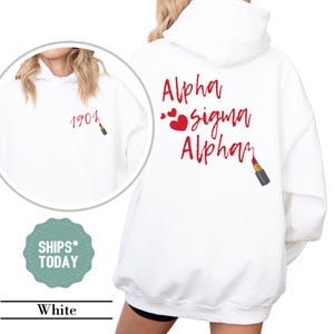 Alpha Sigma Alpha Velvet Tint Sorority Sweatshirt -  Sorority Hoodie - Big Little Sorority Reveal - Greek Sweatshirt - Custom Crewneck