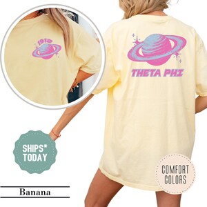 Theta Phi Alpha Starlit Moon Sorority T-Shirt, Theta Phi Shirt, Sorority Letters, Big Little Basket