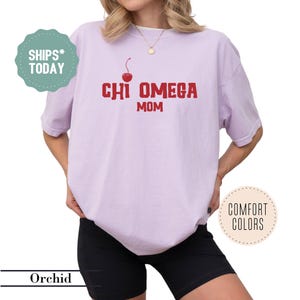 Chi Omega Cherry Mom Sorority T-Shirt - Chi O Sorority Mom Shirt - Sorority Gifts - Sorority Apparel - Gifts For Mom - Greek Shirt