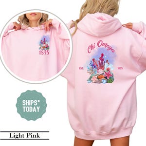 Chi Omega Sweatshirt, Sea Blooms Sorority Crewneck, Chi O Greek Apparel