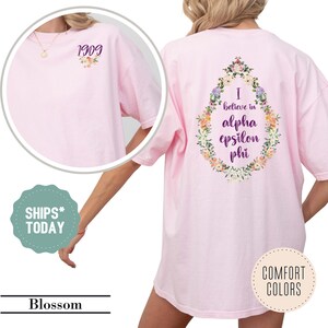 Alpha Epsilon Phi Petal Ring Sorority T-Shirt - AEPHI Comfort Colors Shirt - Sorority Gifts For Little - Big Little Gift - Sorority Apparel