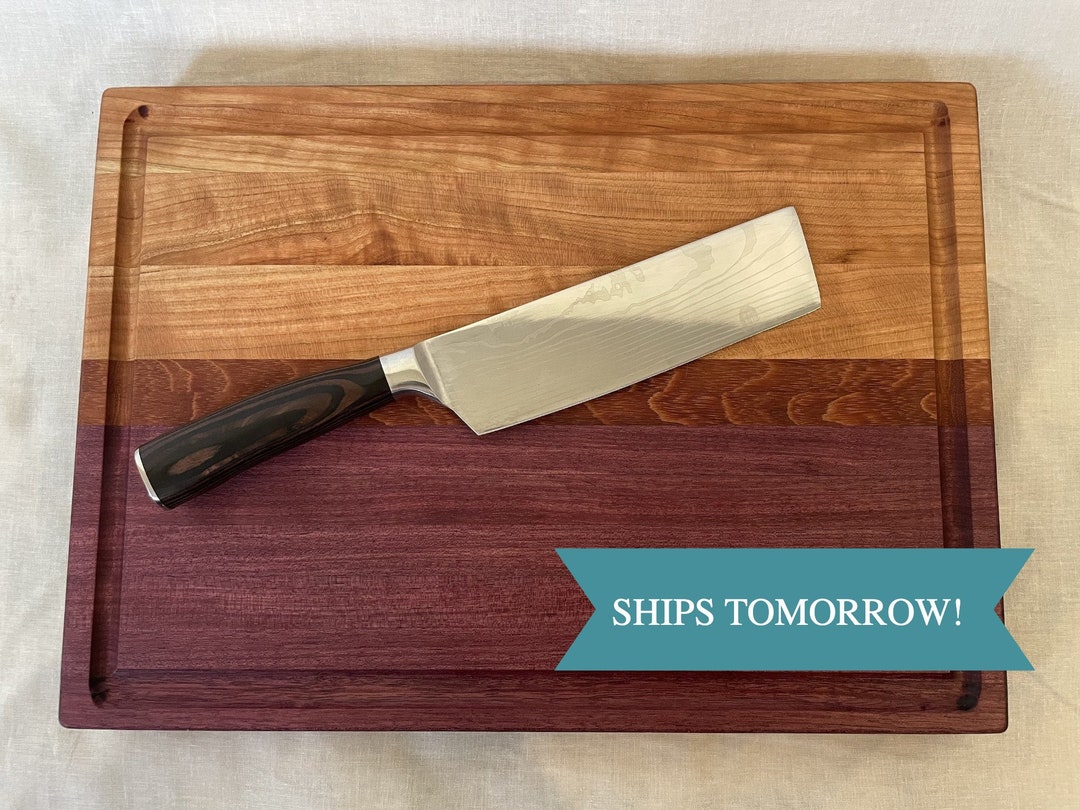 Unique Cutting Board and Charcuterie Board Cherry Purpleheart Etsy