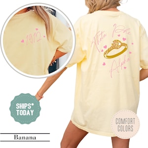 Theta Phi Alpha Fancy Ring Sorority T-Shirt, Theta Phi Shirt, Sorority Letters, Big Little Reveal