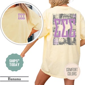Sigma Sigma Sigma Greek Beat Sorority T-Shirt - Tri Sigma Comfort Colors Sorority Shirt - Big Little Sorority Reveal Gift - Sorority Apparel