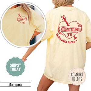 Alpha Sigma Alpha Arrowed Heart Sorority T-Shirt - ASA Shirt - Sorority Gifts For Little - Big Little Shirt - College Greek Apparel