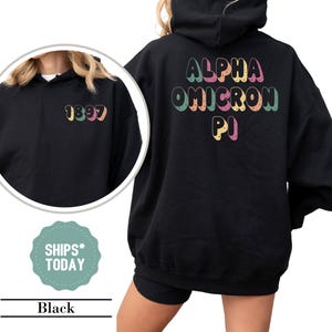 Alpha Omicron Pi Radiant Letters Sorority Sweatshirt - Alpha O Sorority Letters - Alpha Omicron Pi Sweatshirt - Bid Day Sorority GIfts