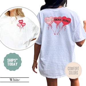Alpha Sigma Alpha Floating Love Sorority T-Shirt - ASA Sorority Apparel - Sorority Merch - Custom Sorority Shirt - Sorority College Shirt