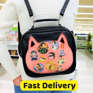 Cat Ita Bag,Ita Bag Backpack,Handbag and Crossbody,3 Carries Style Versatile Ita bag,With 2 Inserts,Fast Shipping