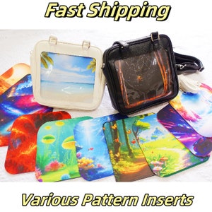 Pattern Inserts Ita Bag Backpack, 3 Carries Style Versatile Itabag  Shoulder and Crossbody. All patterns are created by me using AI tools.