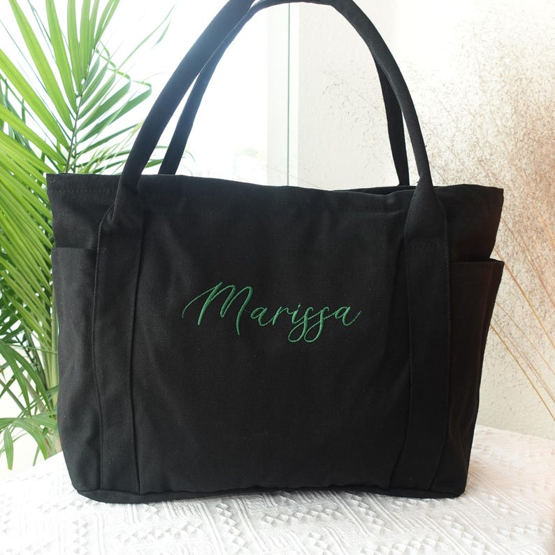 Personalized Teacher Tote Bag, Custom Name Embroidered Bag, Teacher Gift, Teacher Appreciation Gift, Back to School Gift, Gift for Teacher image 18
