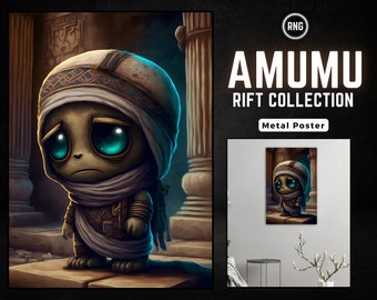Amumu the Sad Mummy Metal Poster, League of Legends Fan art, Metal Poster, Nerdy art, Video Game Art, RNG Art