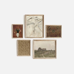 Vintage French Gallery Wall Art Set of 5 (Digital Download)