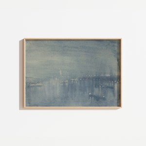 Vintage Muted Watercolor Painting, Abstract Art, Watercolor Landscape, Printable