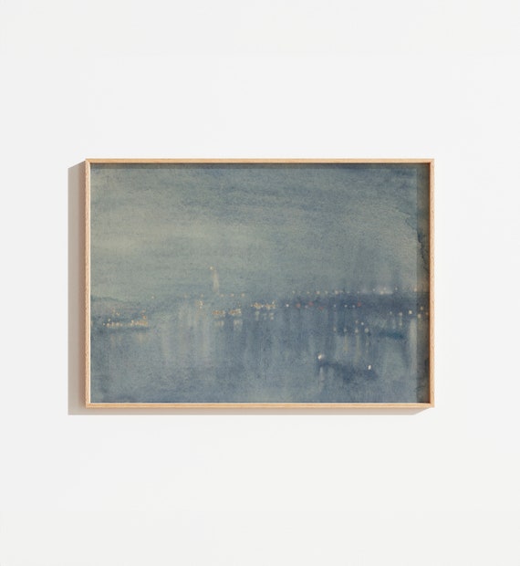 Vintage Muted Watercolor Painting, Abstract Art, Watercolor Landscape, Printable
