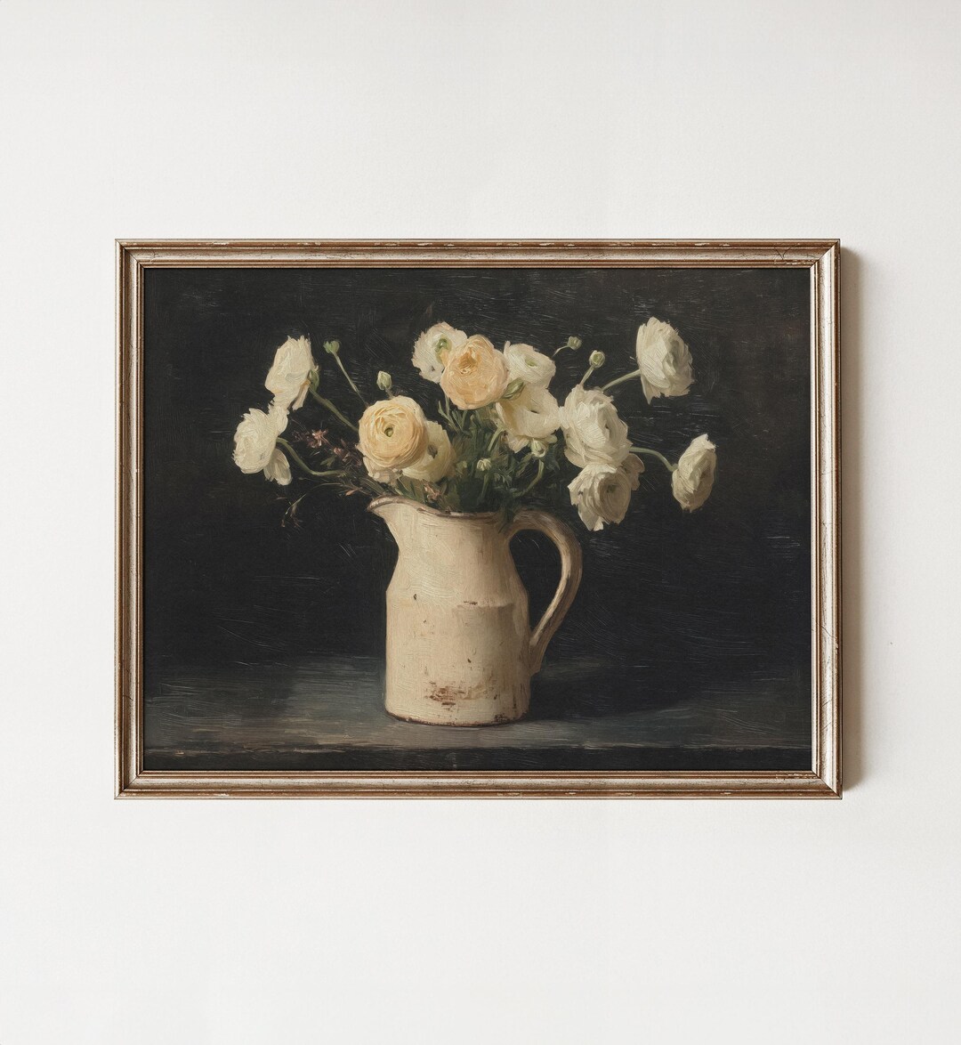 Vintage Moody Floral Still Life Print (digital Download) - Etsy