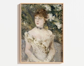 Victorian Woman Portrait: Vintage Still Life Oil Painting (Digital Download)