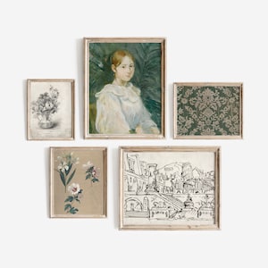 Vintage Gallery Wall Art Prints: Botanical Sketch, Still Life (Digital Download)