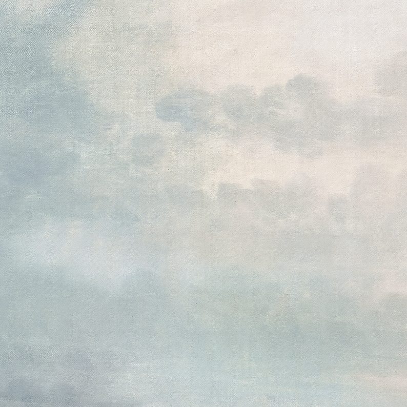 Puede incluir: Un fondo azul claro con un sutil patr&oacute;n de nubes blancas descoloridas.