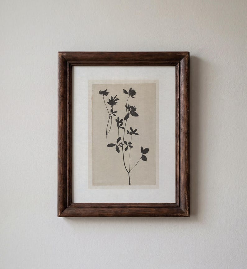 Cream Botanical Printable Wall Art | Vintage Antique Flower Painting | Cottagecore Digital Download image 2