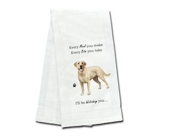 Torchon de cuisine 100 % coton - Impression de race de chien et de chat, 18 x 26 po, cadeau pour amoureux des animaux de compagnie, décoration de cuisine, torchon, chocolat labrador, torchon