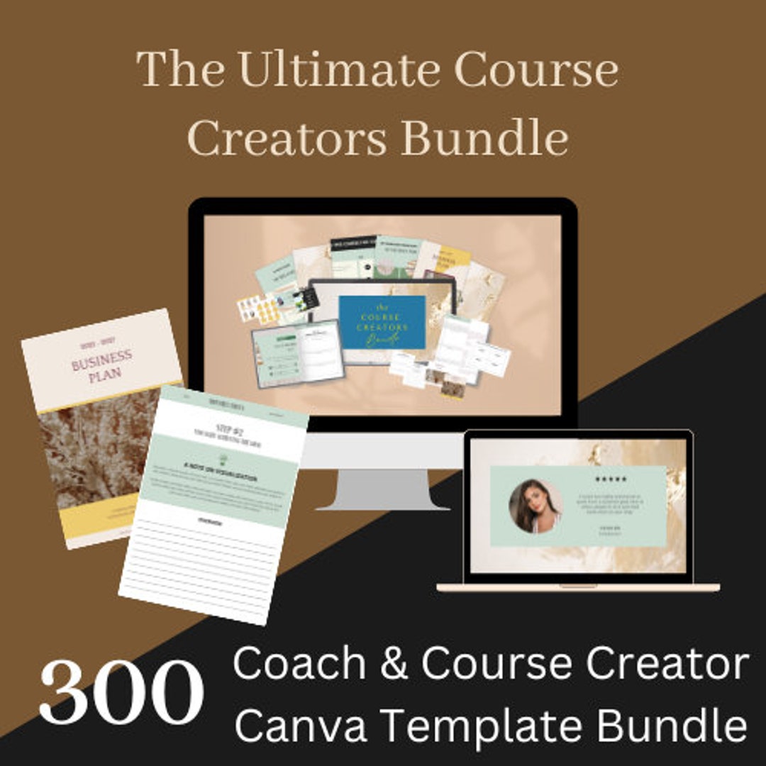 Course Creator & Coaching Template BUNDLE for Canva Workbook Templates ...