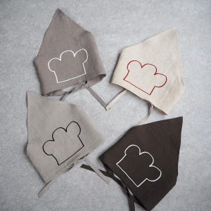 Linen Triangle Headscarf for Kids & Adults | Tie-Back Bandana | Adjustable Linen Kerchief　– Single Item