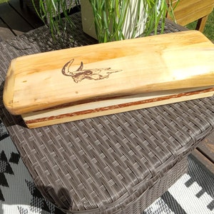 Decorative box/keepsake/feather box, &#39;eagle&#39; eclectic, modern rustic box with friction fit lid.  Willow, aspen, Customize, one-of-a-kind