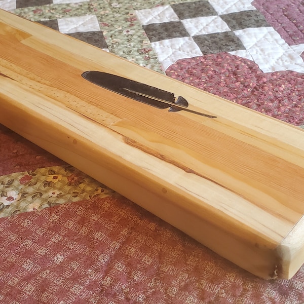 Feather box, smudging box.  Pine, Aspen, Fir, and Willow feather box, light weight, hand made customizable box 17x4 internal.