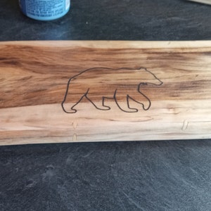 Decorative box/keepsake/feather box, bear theme, modern rustic box with friction fit lid.  Willow, aspen, Customize, one-of-a-kind