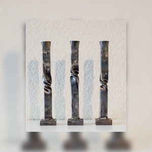 Metal Candle Holder, Forged Candlestick, Table Centerpiece, Rustic Candle Holder, Unique Candle Holder, Tall Candlestick, Stick Candle Stand