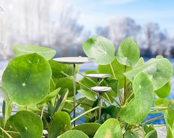 Decorazione da giardino in acciaio inox, abbeveratoio per api, abbeveratoio per insetti, set di 3 picchetti da giardino, decorazione da giardino antiruggine, regalo di Natale