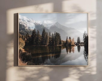 Chamonix Photography Print: Lac des Gaillands, French Alps Landscape