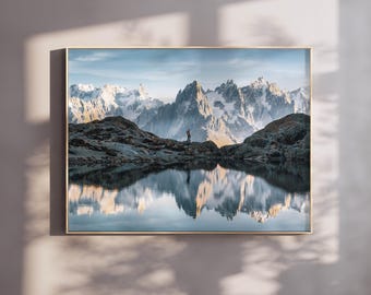 Lac Blanc Print: Chamonix Photography, French Alps Mountain Poster