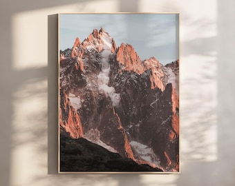 Chamonix Wall Art Print: French Alps Mountain Photography Poster