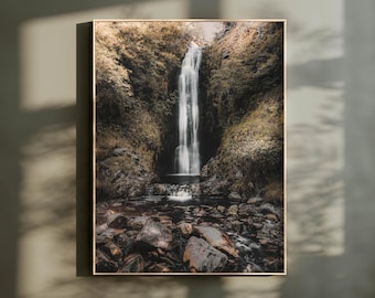 Glenevin Wandkunst: Fotografie aus Donegal, Irland, Wasserfall-Druck