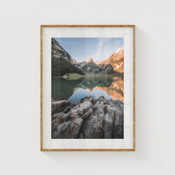 Seealpsee, Appenzell, Swiss Alps, Switzerland | Printable Mountain Photography Wall Art Print | Digital Download | Nature Artworks