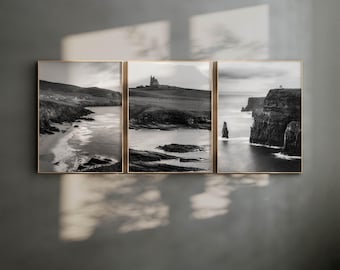Ireland West Coast Print Set of 3, Irish Coastal Photography
