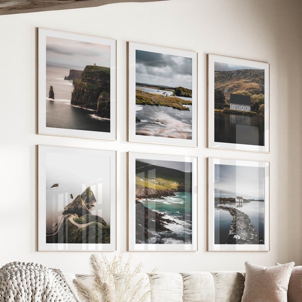 Set of 6 Irish Prints: Gougane Barra, Dunquin Pier, Cliffs of Moher | Digital Downloads | Printable Photography Wall Art | Ireland Gifts