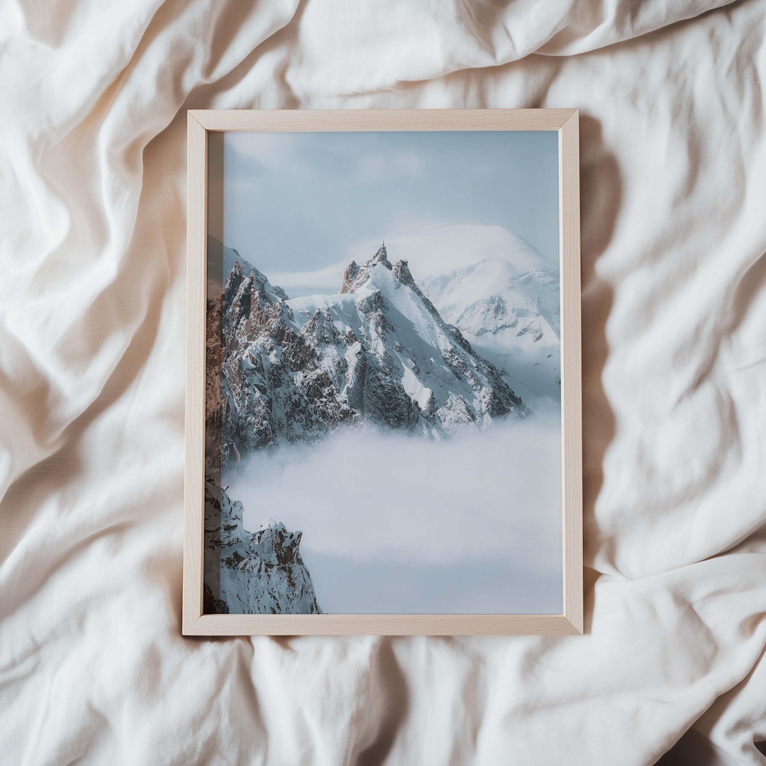 Aiguille Du Midi Print: Chamonix Mountain Photography, French Alps