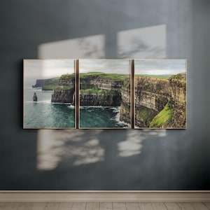 Set of 3 Prints from the Cliffs of Moher, Clare, Ireland |  Irish Photography Wall Art Print | Living Room Art