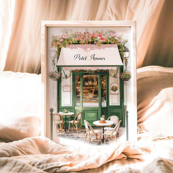 Paris Cafe Art Print: Vintage French Bistro Scene