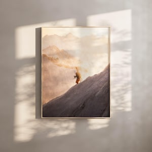 Adventure Ski Poster | La Vallée Blanche Experience | Winter Sport Print |  Ski Photography Wall Art